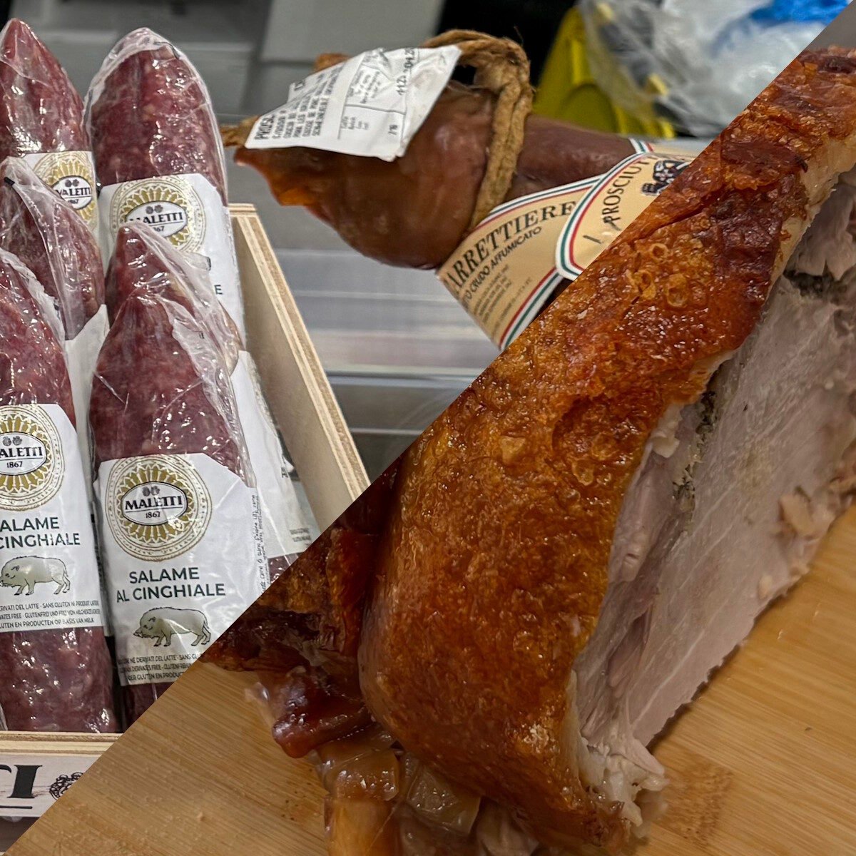 Prosciutti, salumi e porchetta